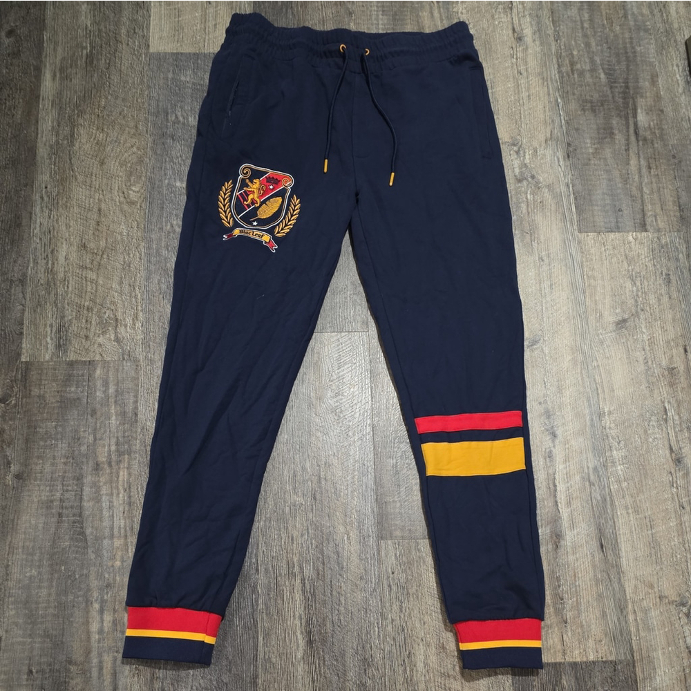 Blac Leaf Men's Size XL Joggers Embroidered Zip Pockets Live With Purpose